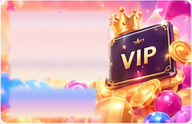 ป้าย VIP สีทองกับมงกุฎและเหรียญ